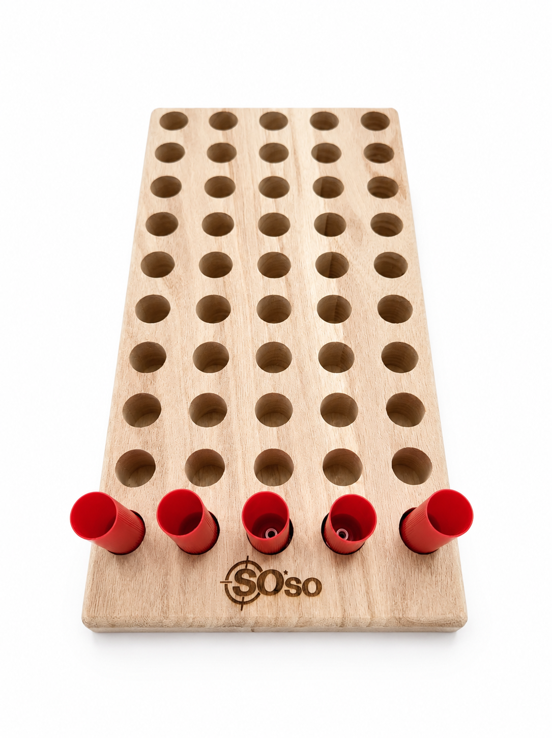 28Gauge Shotgun Shell Reloading Tray –CNCPrecision Cut Paulownia Wood (50-Slot)