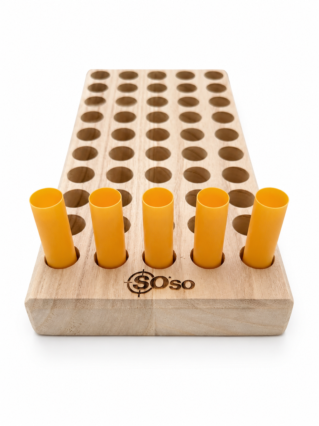 20Gauge Shotgun Shell Reloading Tray –CNCPrecision Cut Paulownia Wood (50-Slot)