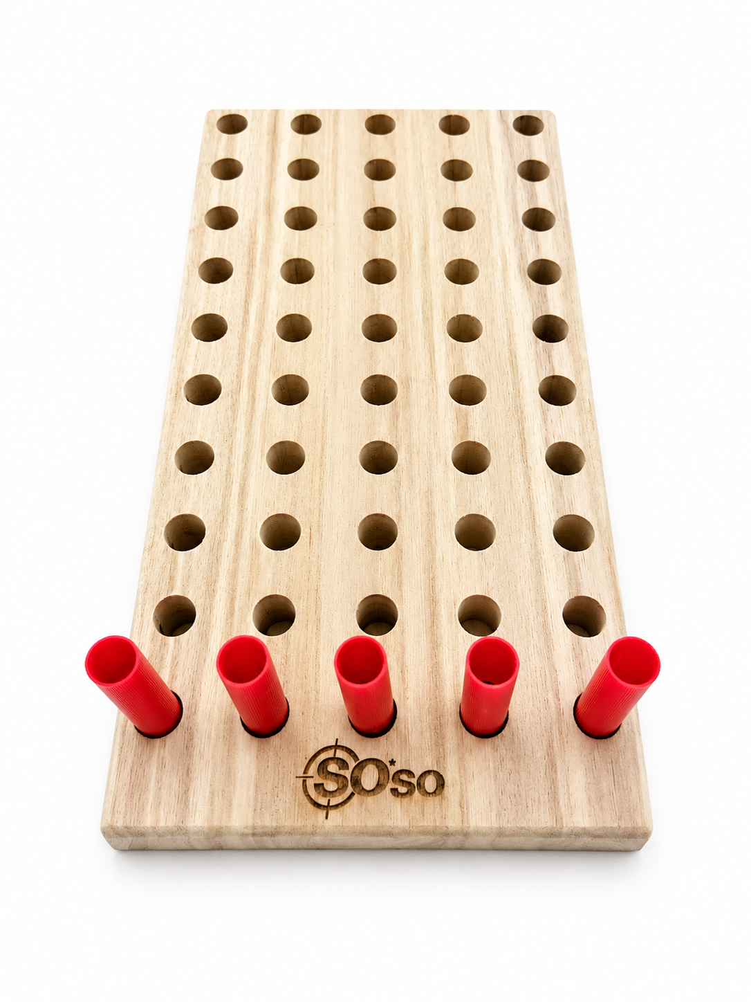 410Gauge Shotgun Shell Reloading Tray –CNCPrecision Cut Paulownia Wood (50-Slot)