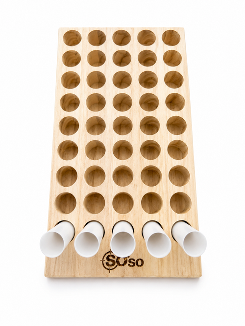 12Gauge Shotgun Shell Reloading Tray –CNCPrecision Cut Paulownia Wood (50-Slot)