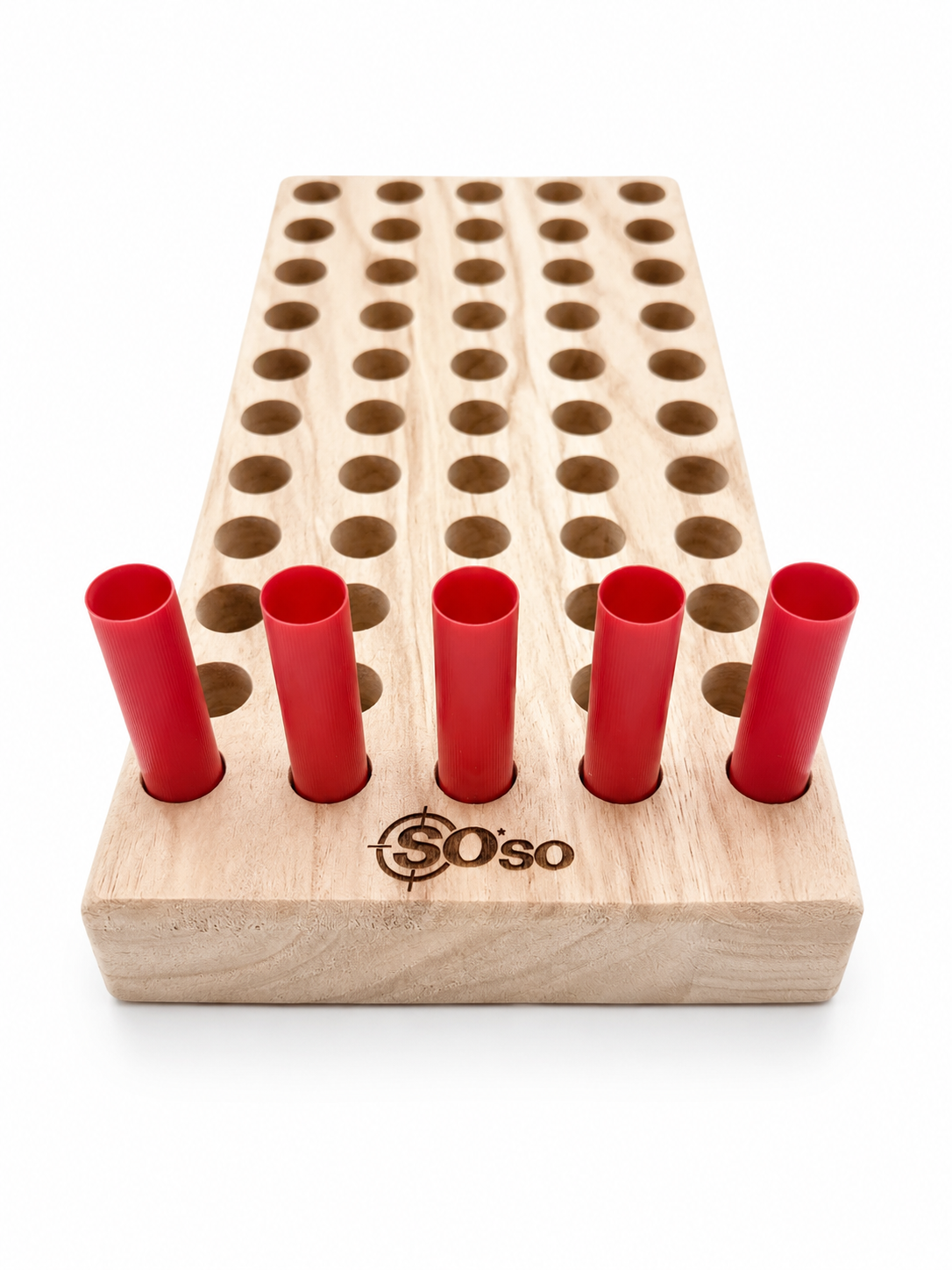 28Gauge Shotgun Shell Reloading Tray –CNCPrecision Cut Paulownia Wood (50-Slot)