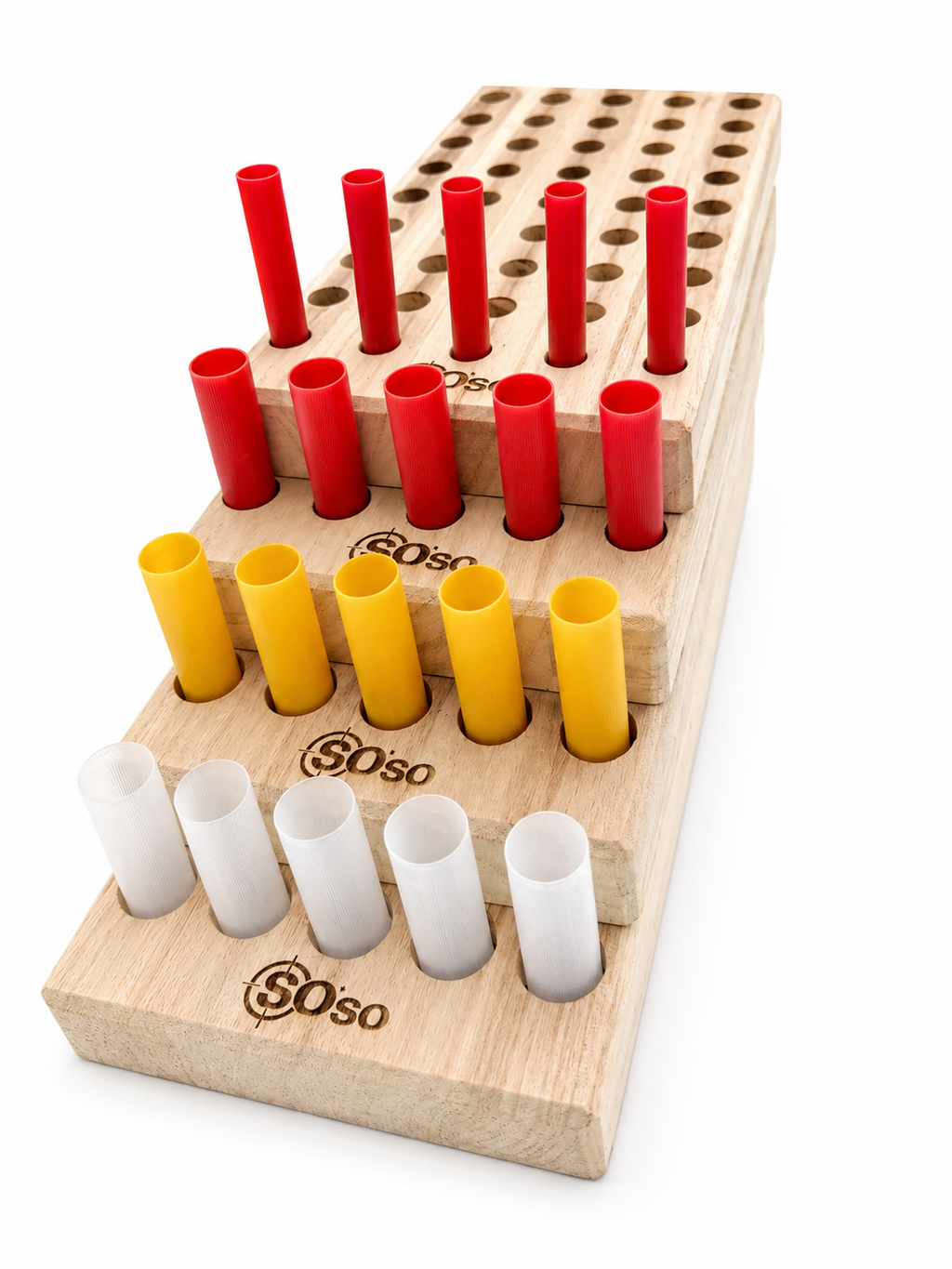12GA/20GA/28GA/410GA Shotgun Shell Reloading Tray – CNC Paulownia Wood (4 items)